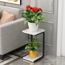 TV cabinet next to the flower frame sofa side balcony living room floor-standing modern simple shelf multi-layer space