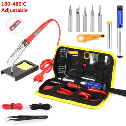 908S Electric Soldering Iron Set Temperature Adjustable Soldering Iron 80W High Power Soldering Iron Tool Kit Soldering Iron