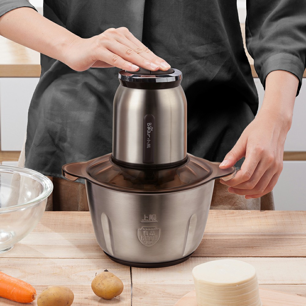 Bear meat grinder Household electric multi-function stainless steel small cooking mixer Crushing meat mince machine Vegetable mincer