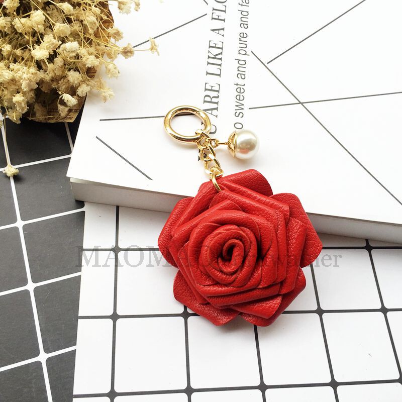 Original Handmade ins Brooch Rose Bag Pendant Flower Accessories Car Keychain Creative Gift Jewelry