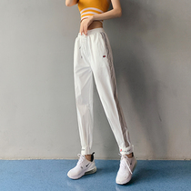 2019 new summer sports pants womens loose fashion reflective strip night running pants quick-drying leisure yoga fitness pants