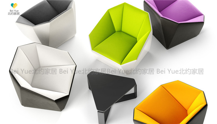 NATO Đan Mạch thiết kế đa giác sofa hiện đại cá tính mẫu sofa phòng khách trung tâm mua sắm đồ nội thất kim cương - Đồ nội thất thiết kế sopha gỗ