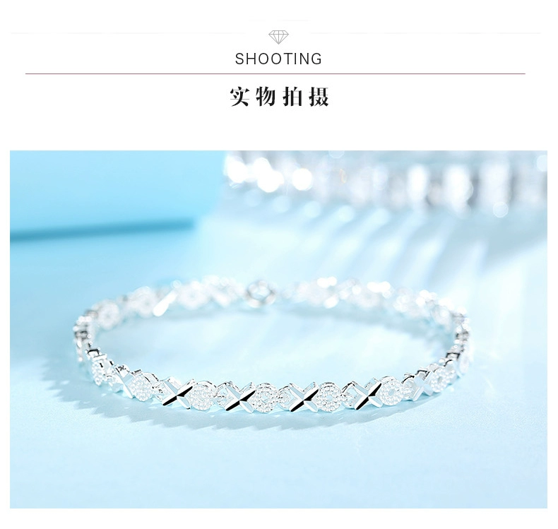 999 chính hãng sterling bạc vòng đeo tay nữ Hàn Quốc phiên bản của sinh viên đơn giản Sen Sở bạn gái cá tính 2018 new bạc vòng đeo tay