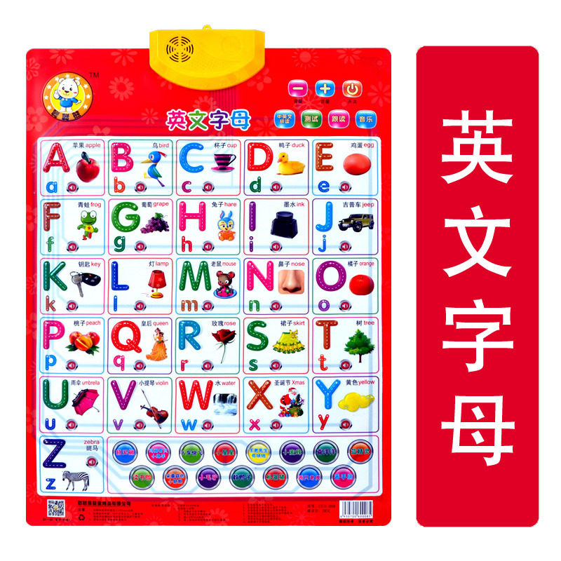 English alphabet 26 English wallcharts Pronunciation Children Early Teaching Audiograph Reading the Enlightenment Cognitive Full Set of Painter