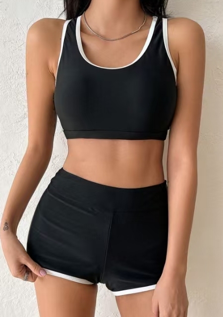 2024 New European and American Casual Sports Style Two-Piece Swimsuit Beach Vacation Boxer Bikini Sporty Swimsuit 2024 New European and American Casual Sports Style Two-Piece Swimsuit Beach Vacation Boxer Bikini Sporty Swimsuit