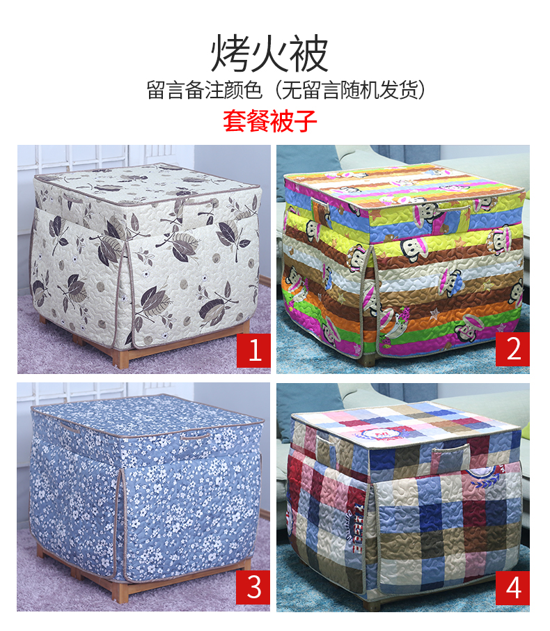 Nướng giá đỡ gỗ rắn nhà vuông tre bàn sưởi ấm mùa đông đa chức năng điện sưởi bàn gấp lửa bàn - Bàn bàn học thông minh gấp gọn