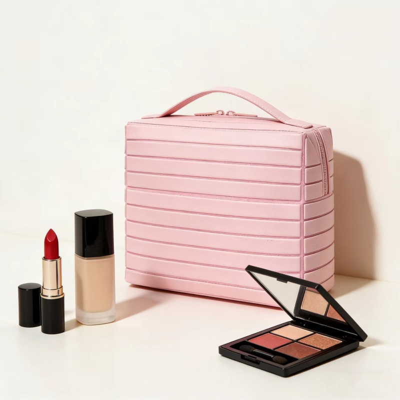 Sanjiazhijia 2026 New Super Popular Quilted Makeup Case Portable Storage Box Fashionable Cosmetic Bag Women's Handbag