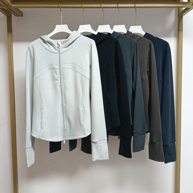 【Lu】Authentic Product with Tags Removed, Spring and Autumn Slim-Fit Hooded Zip-Up Yoga Jacket for Women, Sports Fitness Sweatshirt