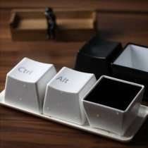 (This shop) Japan Creative Home Keyboard Gemak Cup Coffee Cup Three set of belt trays