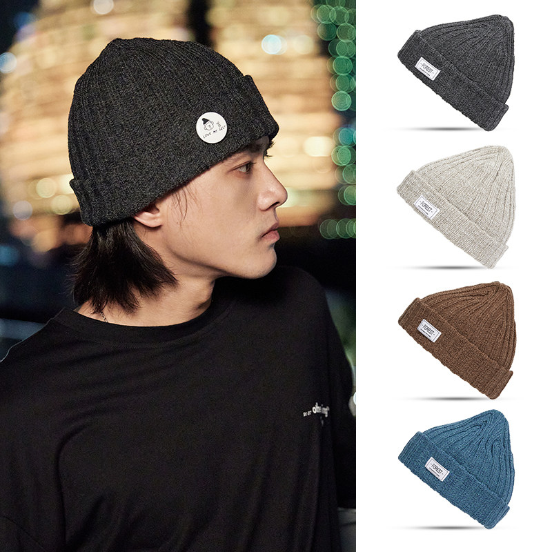 Hat Men Knit Hat Autumn Winter Tide Cards Baotou Cap Warm Cotton Hat Cold Hat Winter Large Head Circumference Slim hair Line Cap