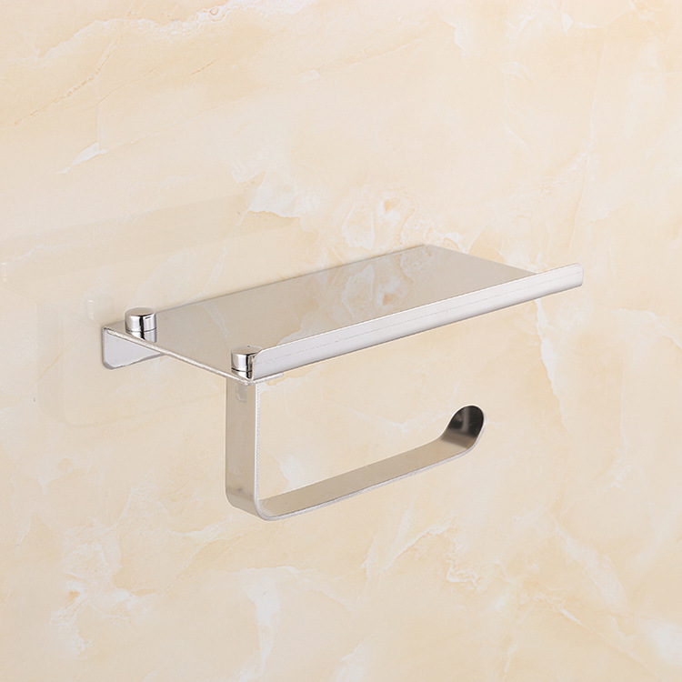 San Riga 304 stainless steel cosmetic room mobile towel frame creative toilet paper frame mirror drawing toilet paper frame