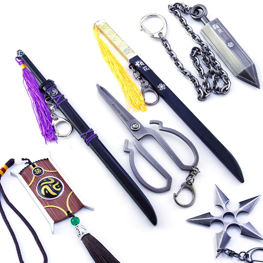 Assassin five six seven toy 567 magic knife thousand blade model token A seven scissors mei thirteen pendant handmade