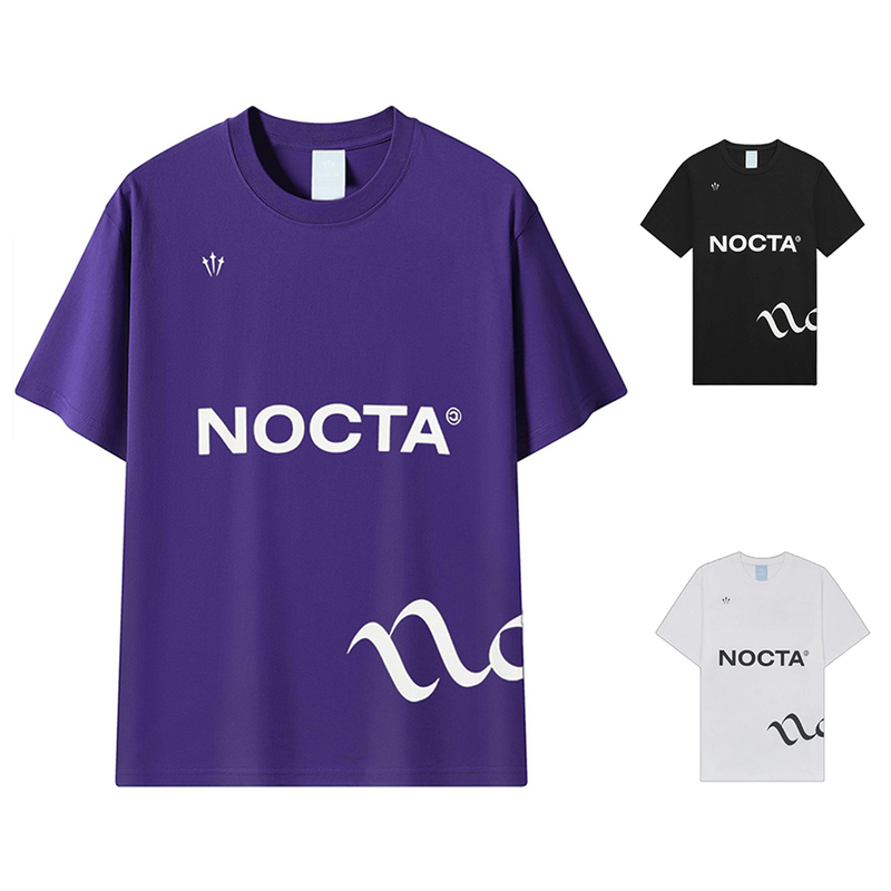 Nocta Classic Co-Branded Short-Sleeved T-Shirt for Men and Women, Sports Pure Cotton Round Neck Printed Top
