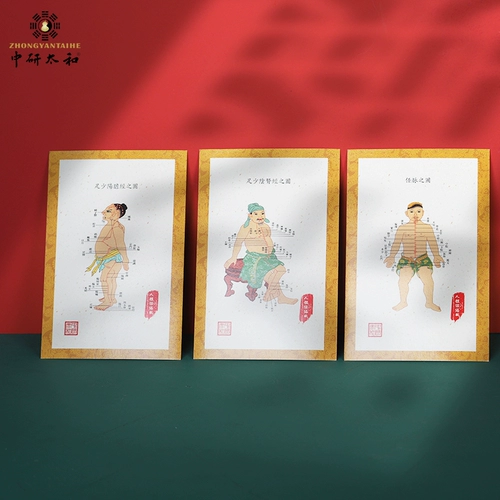 Четырнадцать меридианская открытка традиционная китайская медицина традиционная культура открытка