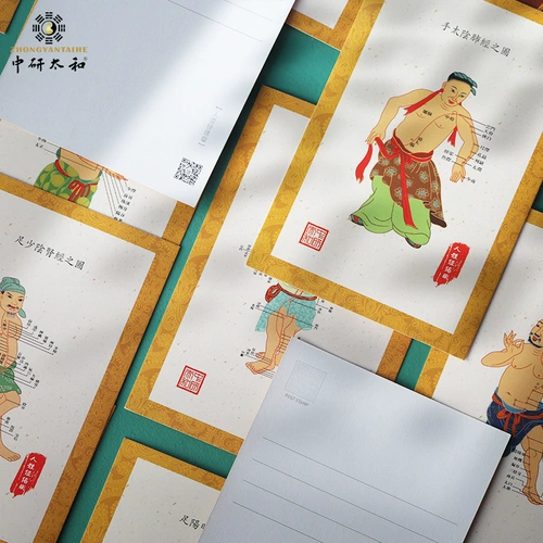 Четырнадцать меридианская открытка традиционная китайская медицина традиционная культура открытка