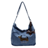 Японская джинсовая вместительная и большая сумка на одно плечо для отдыха