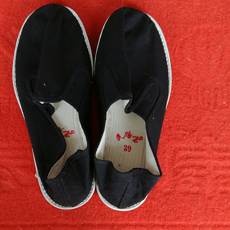 Minlubao Olubao low-top breathable black cloth shoes elastic old Beijing thousand-layer bottom men's simple flat heel