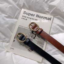 MO7kids new simple belt childrens jeans fashion belt casual pin buckle oval belt accessories