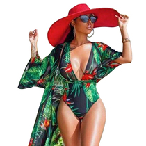 2019 New female fashion sexy floral flower size fat woman fat fat MM triangle bikini one-piece swimsuit two-piece