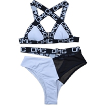 New Beauty Bikini Swimsuit Sexy lace hollow three - point hot split swimsuit