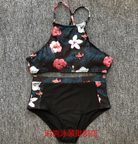 2018 European and American conservative high waist printed bikini slim sexy bikini split womens swimwear swimwear
