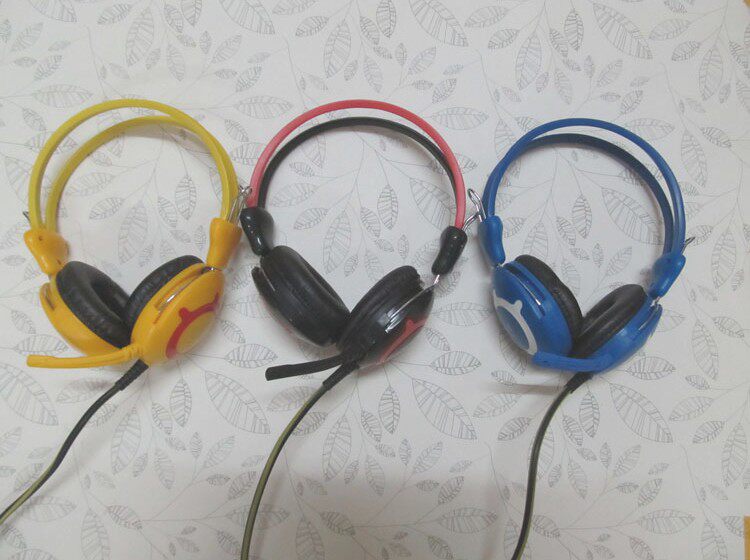 5 0 thick wire anti-violent wearing style computer headphone microphone boutique upscale internet curry tortoise shell