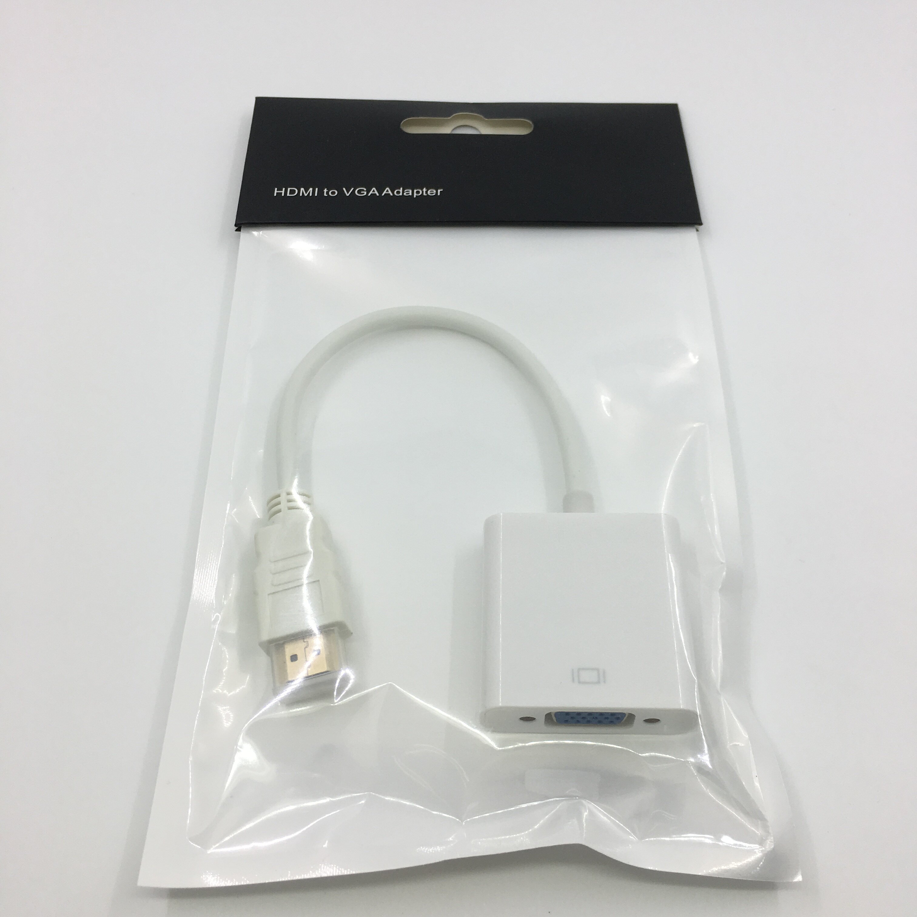 Kunyuan HDMI TO VGA patch cord with chip with audio HDMI to VGA HD 1080P