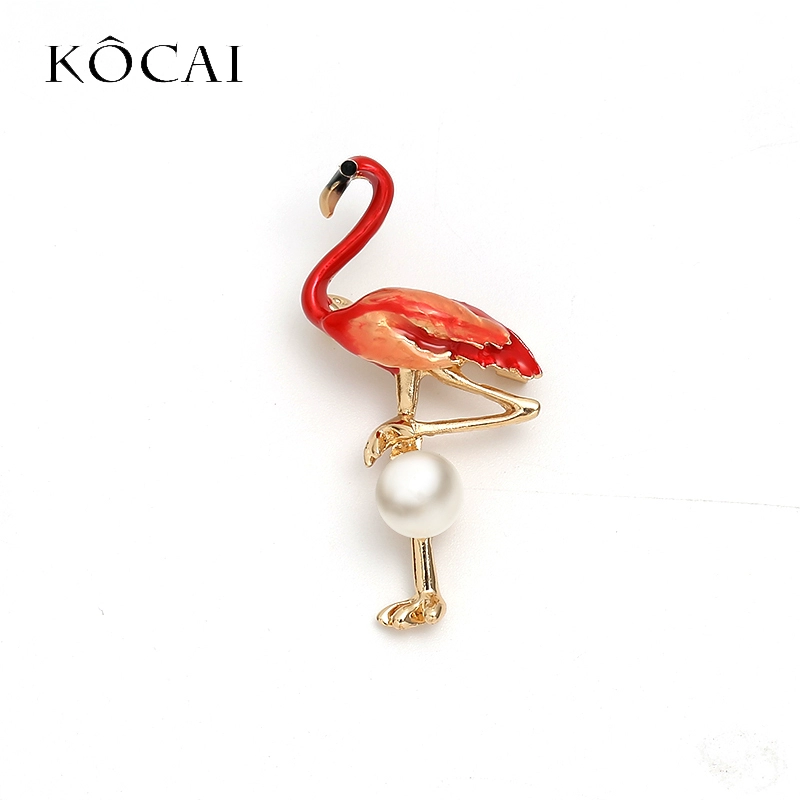 Retro trâm nữ thời trang Hàn Quốc bầu không khí thanh lịch trang trí áo khoác flamingo pin khóa trâm phụ kiện - Trâm cài