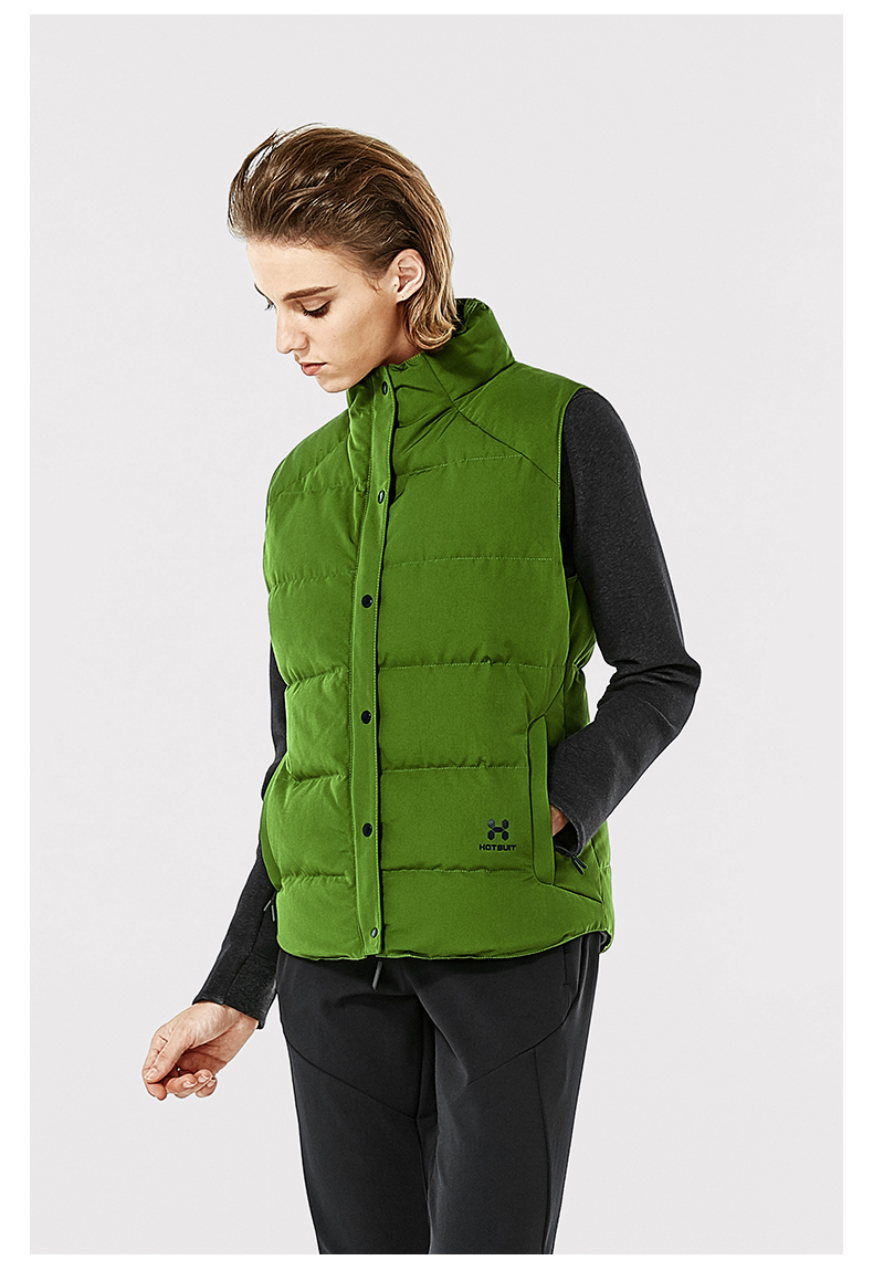 Hoa Kỳ HOTSUIT nữ vest mùa đông đứng cổ áo chống gió ấm thể thao xuống vest mỏng xuống vest áo khoác nỉ lining