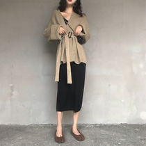 Gentle wind net red vibrato suit wild 2022 new summer dress knitted straps sexy ladies two-piece suit female