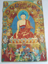 Hot selling Tibetan Buddha statue Thangka embroidery brocade silk embroidery Sakyamuni Buddha statue Thangka gold silk embroidery