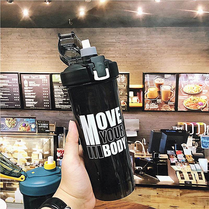 Largecapacity protein powder sports shaker cup straw cup men and women