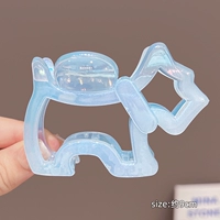 Синяя заколка-крабик