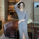 Осенний приталенный красный корсет, лонгслив, свитер, платье, длинная юбка, коллекция 2021, французский стиль