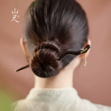 Китайская шпилька, натуральный аксессуар для волос для друга из сандалового дерева из нефрита, китайский стиль