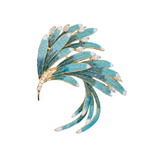 Сексуальная брошь, элитный изысканный пиджак классического кроя, булавка, синяя эмаль