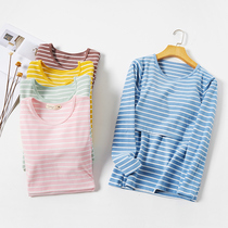 Maternity thermal underwear Womens top single winter De Velvet nursing autumn coat Pregnancy pajamas postpartum feeding clothes