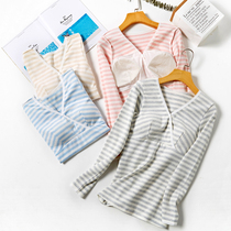 Nursing autumn coat top cotton wear-free bra Winter month clothes postpartum feeding clothes Pregnant women thickened thermal underwear
