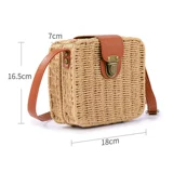 Плетеная косметическая сумка через плечо для ухода за кожей, помада, сумка-органайзер, сумка для путешествий