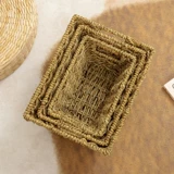 Настольная соломенная корзина для хранения для гостиной для спальни, система хранения, полотенце