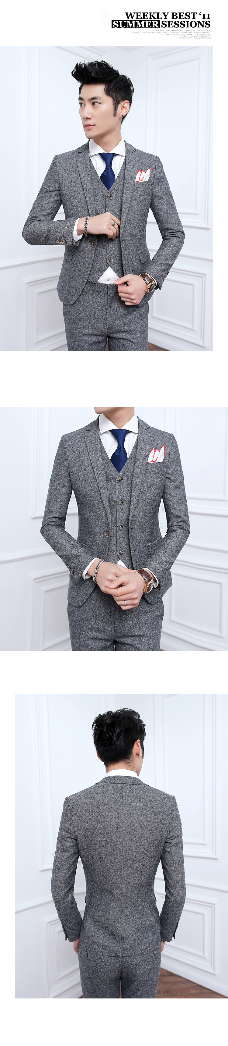 Costume homme en polyester pour Quatre saisons - Ref 1578874 Image 14