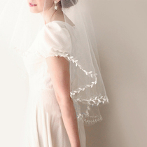 Wedding veil New willow branch lace bridal travel veil Simple and versatile shape wedding veil