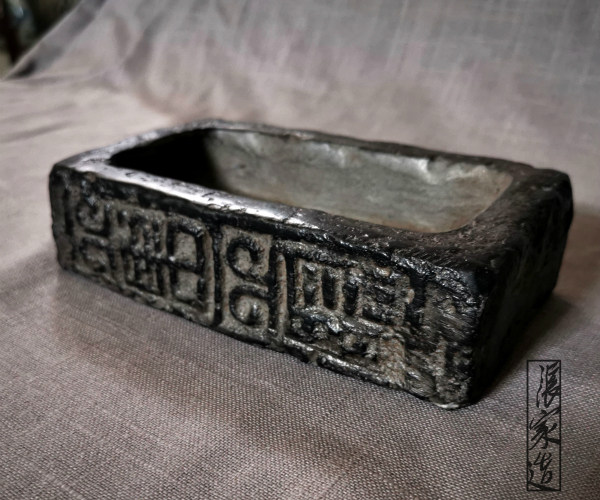 Zhangjia made antique Chinese brick calamus pot Chinese succulent moss plant flower pot retro stoneware bonsai home decoration