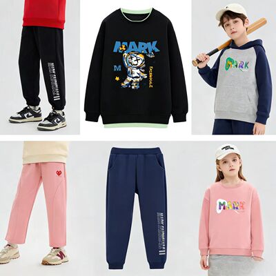 马克华菲2026新款儿童学生春季卫衣卫裤上衣潮流简约全jz