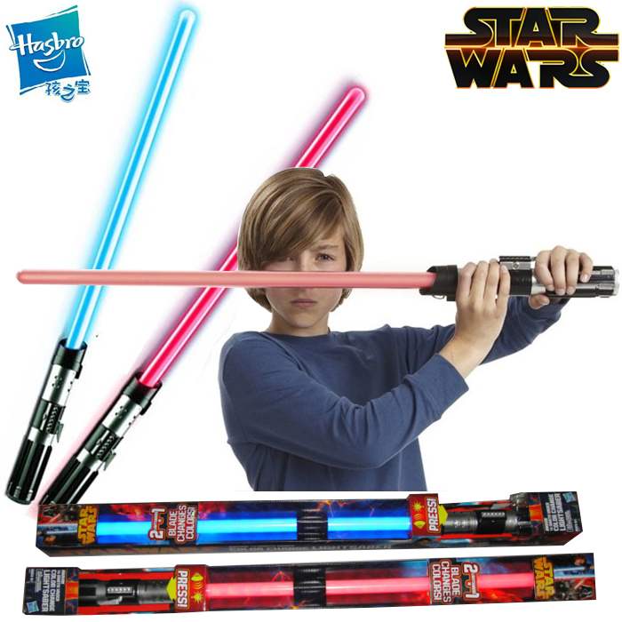 Genuine children's treasure Star Wars bicolor color and light sword Das vida sound effect laser sword
