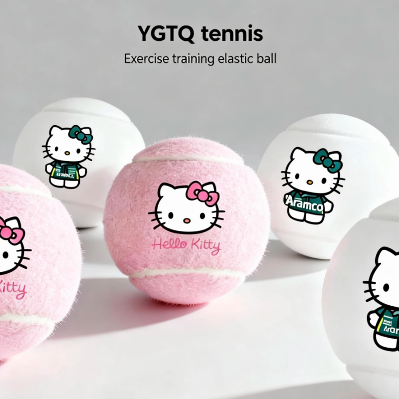 Tennis Training Elastic Ball Pink Kitty Training Ball Tennis Peripherals Sports Goods