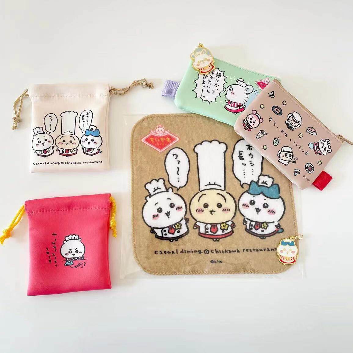 日单chiikawa 吉伊卡哇乌萨奇硬币包抽绳收纳袋小杂物收纳评价- 淘宝网
