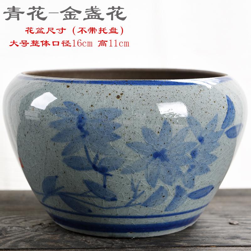 Celadon pot ceramic creative household bonsai pot money plant bracketplant heavy large green plant contracted fleshy flower pot