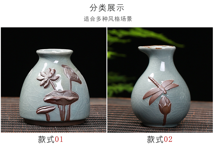 Bình tươi nhỏ hiện đại sáng tạo nhà phòng khách trang trí hoa trang trí thủ công màu xanh lá cây thủy canh container hoa chèn - Vase / Bồn hoa & Kệ giỏ cắm hoa