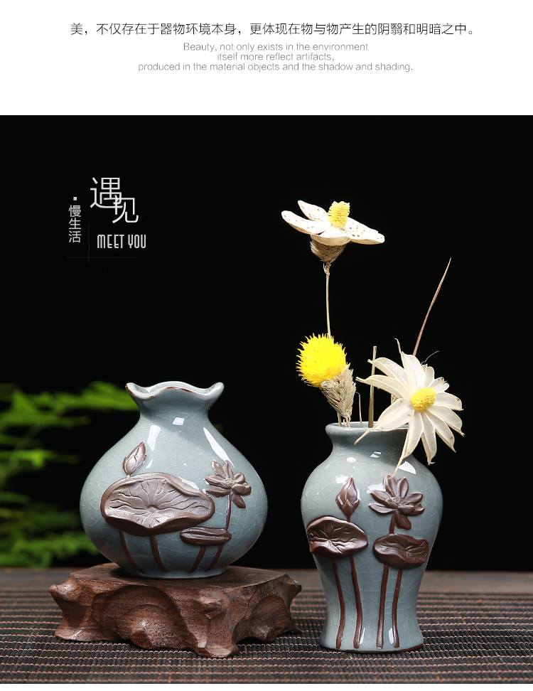 Bình tươi nhỏ hiện đại sáng tạo nhà phòng khách trang trí hoa trang trí thủ công màu xanh lá cây thủy canh container hoa chèn - Vase / Bồn hoa & Kệ giỏ cắm hoa